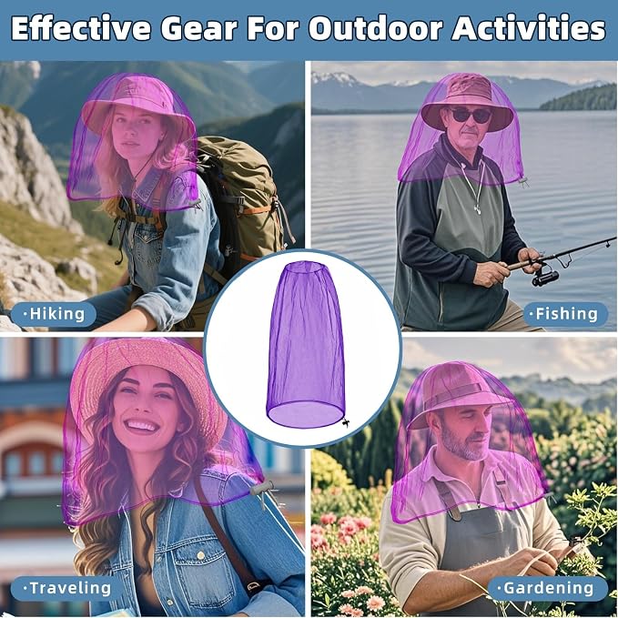 Oversized Mosquito Net 42 x 25 Inches Ultra Large Mosquito Head Net Face Neck - Image 6