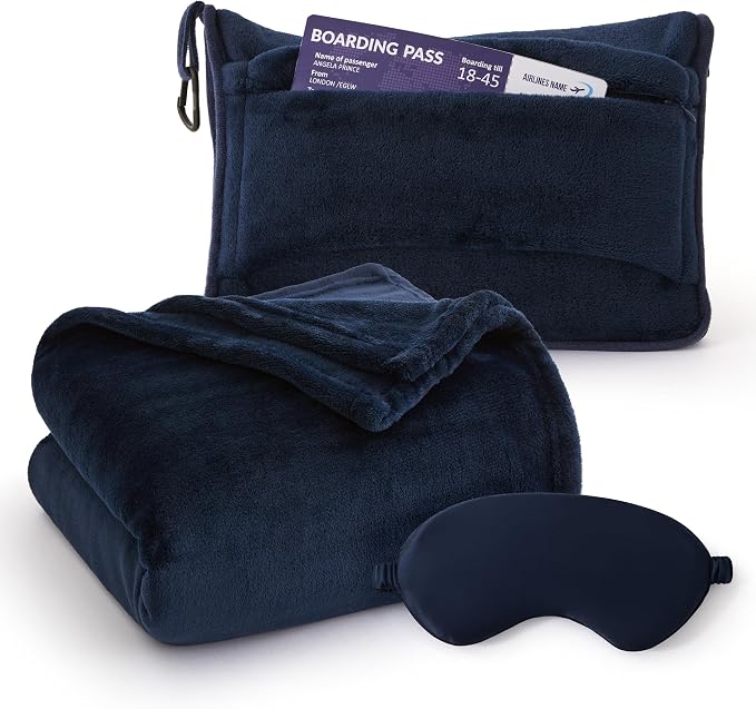 Bedsure Travel Blanket Airplane Compact by BEDSURE