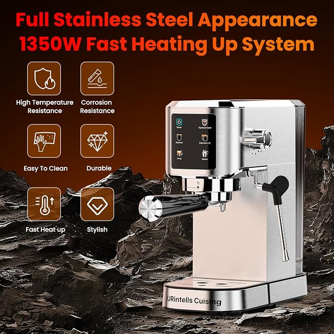 Espresso Machine 20 Bar, Touchscreen Espresso Maker - Image 6