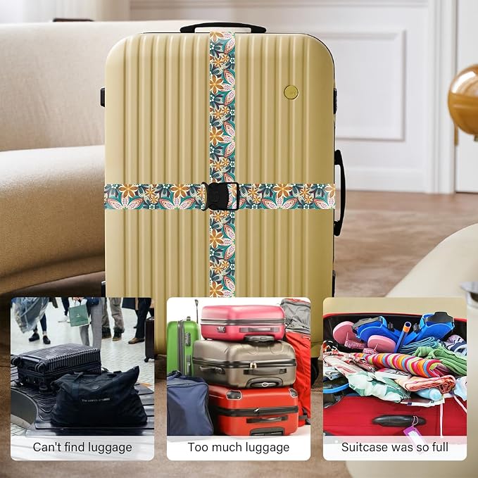 2 Pack Luggage Straps for Suitcases, Adjustable Travel Belt - Image 7