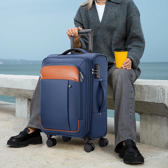 UKEIN Softside Expandable Carry On Luggage 22x14x9 Airline Approved, 20 Inch - Image 8