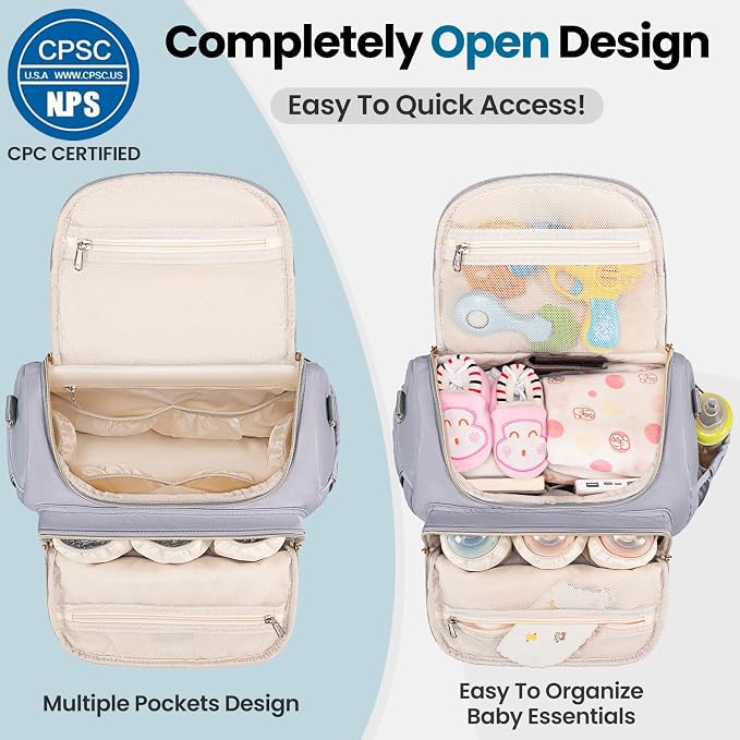 4 in 1 Convertible Diaper Bag Backpack, Waterproof Baby Diaper Bag - Image 6