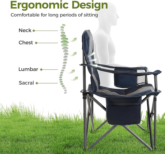 ALPHA CAMP Oversized Camping Chair Heavy Duty Lawn Chair - Image 9