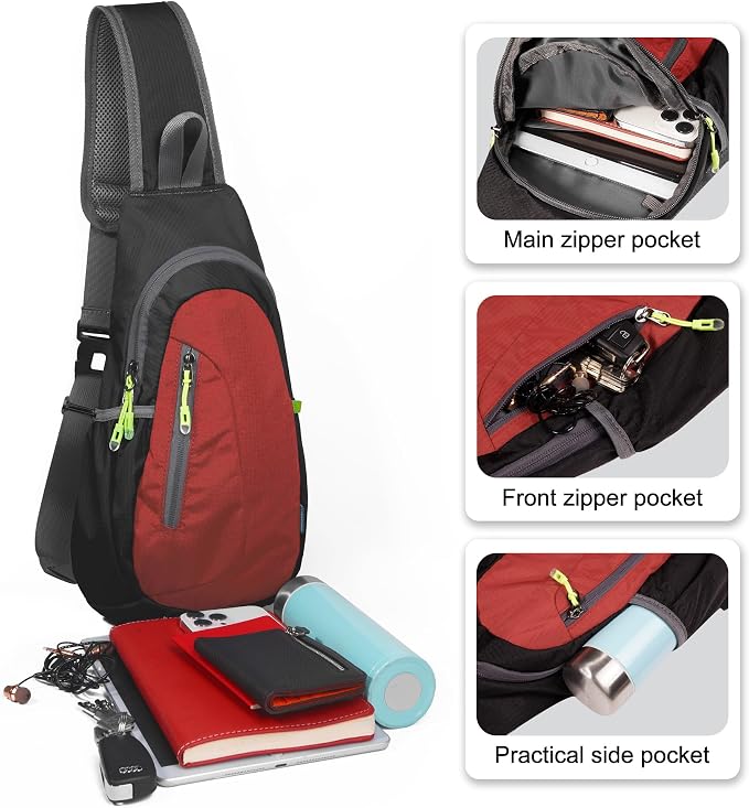 TITECOUGO Small Sling Bag, Lightweight Crossbody Backpack - Image 2