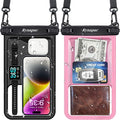 2 Pack Waterproof Phone Pouch - 10in Waterproof Phone Case by Rynapac