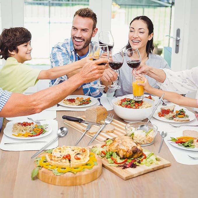 Matte Serving Silverware Set, 5-Piece Round Shared Utensils Set of Stainless - Image 6
