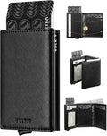 VULKIT Pop up Card Wallet Minimalist Cash Wallets RFID Blocking Leather Smart by VULKIT