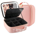 MOMIRA Makeup Train Case with Light & Mirror Large Cosmetic Organizer with by MOMIRA