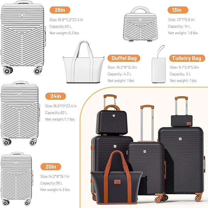 Hoteel 6 Piece Luggage Set - Image 8