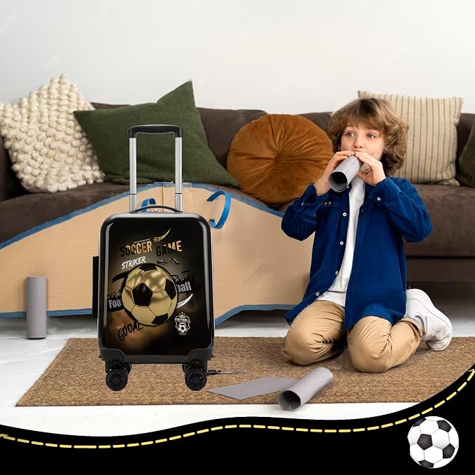 Kids Football Suitcase Set for Boys Hardside Luggage - Image 5