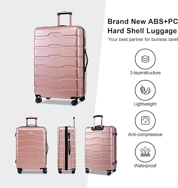 Luggage Set 3 Piece, PC+ABS Lightweight Suitcase Sets - Image 7