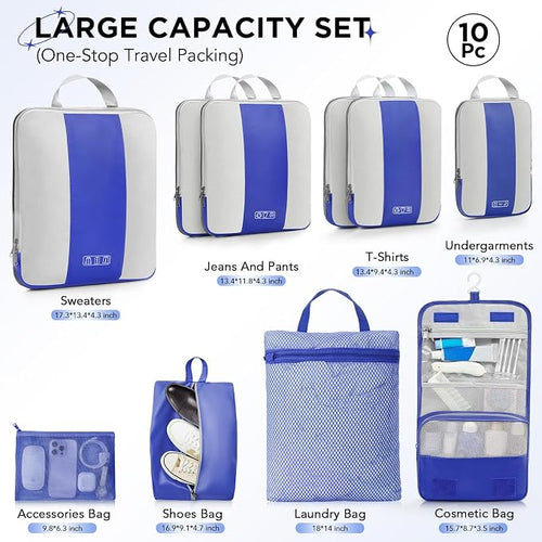 10 Set Compression Packing Cubes - Image 2