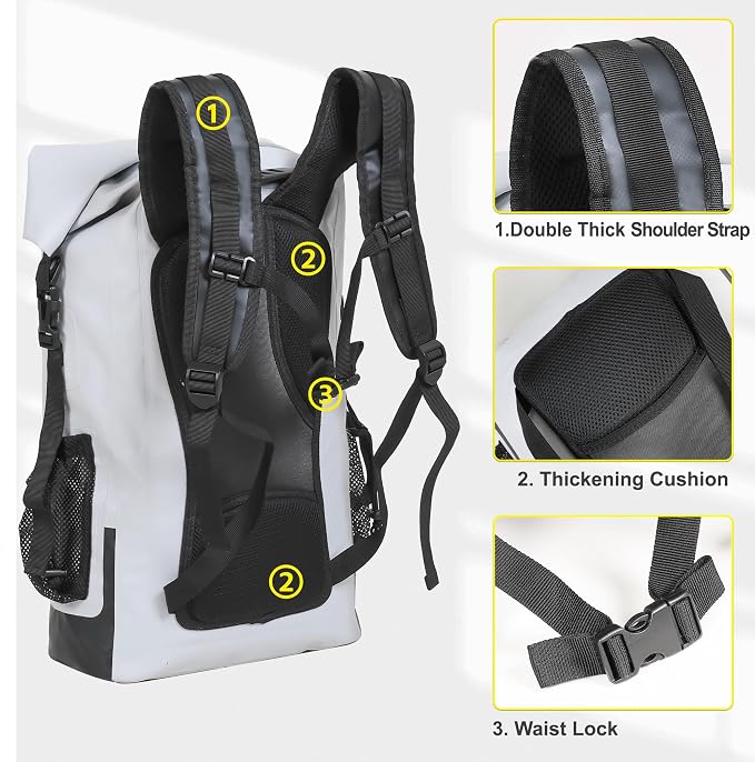 UPWELL Waterproof Dry Bag 30L Boating Backpack - Image 4