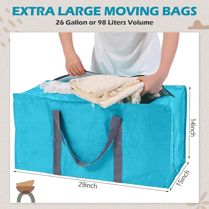 8 Pack Extra Large Moving Bags Heavy Duty Packing Bags - Image 3