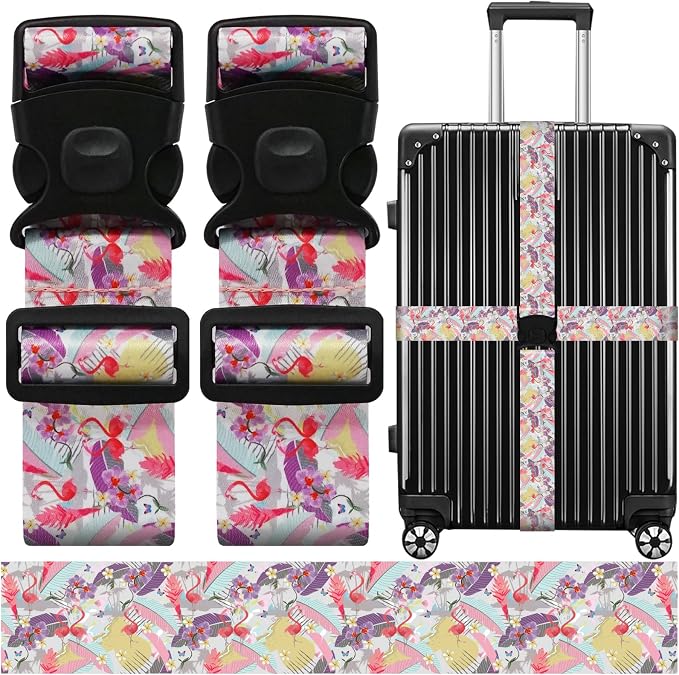 Luggage Straps for Suitcases, Travel Adjustable Belt by ZHOMA