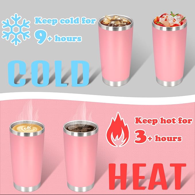 20 oz Tumbler with lid Double Wall Vacuum Insulated Tumblers Stainless Steel - Image 4