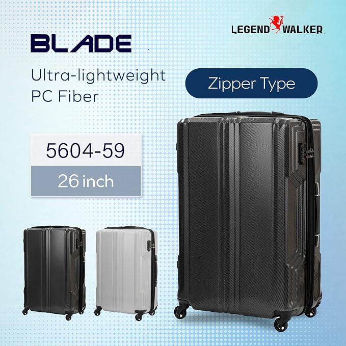LEGEND WALKER BLADE-Ultralight PC Fiber Luggage 26-inch, 5604-59-WHCB - Image 2
