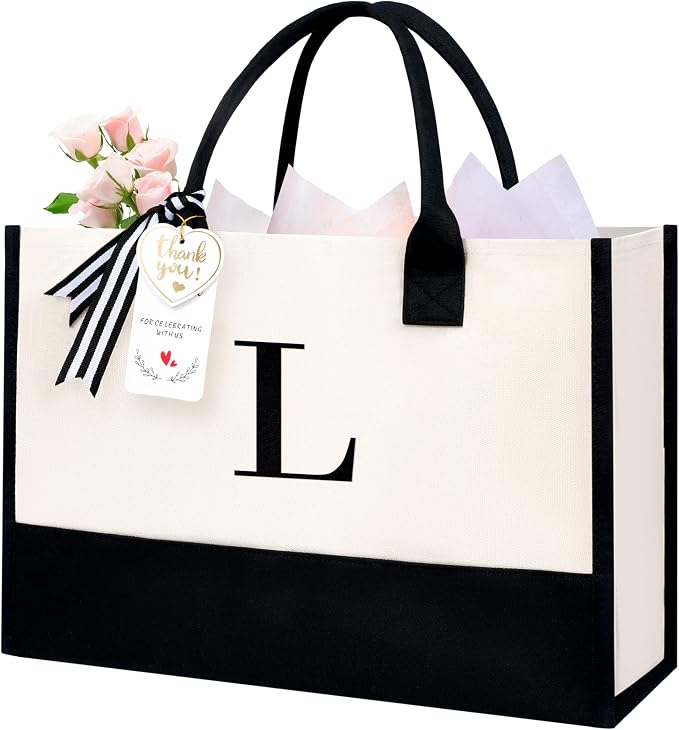 BAGAIL Initial Tote Bag, Personalized Birthday Gifts - Image 8