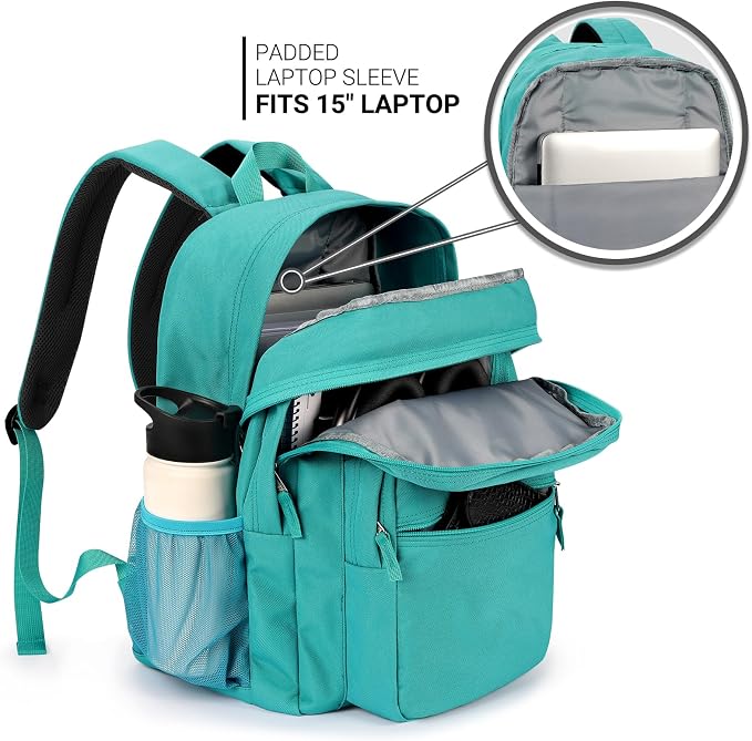 ZORFIN 26L Backpack for College, and Travel: Water Resistant Bookbag - Image 4
