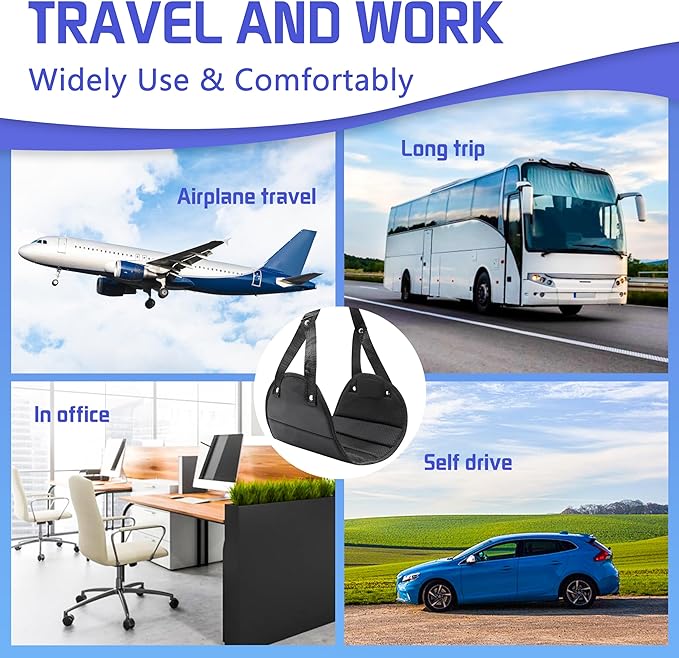 2-Pack Airplane Foot Hammock for Plane Travel - Image 5