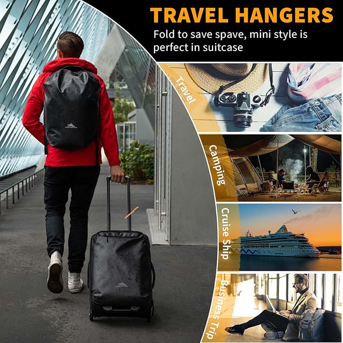 12pcs Black Travel Hangers - Image 6