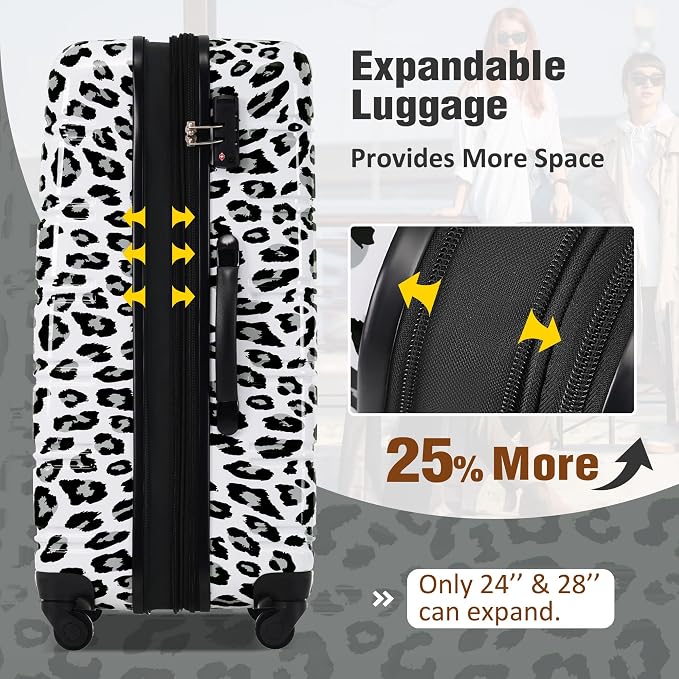 Merax Luggage Sets 3 Piece, Hardside Expandable Suitcase Set - Image 3