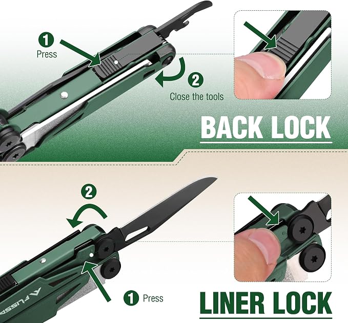 FLISSA Multitool, 15-in-1 Multi Tool Pocket Knife - Image 8