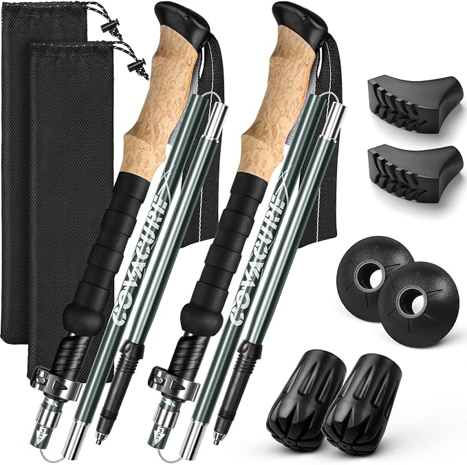 COVACURE Cork Handle Trekking Poles by covacure