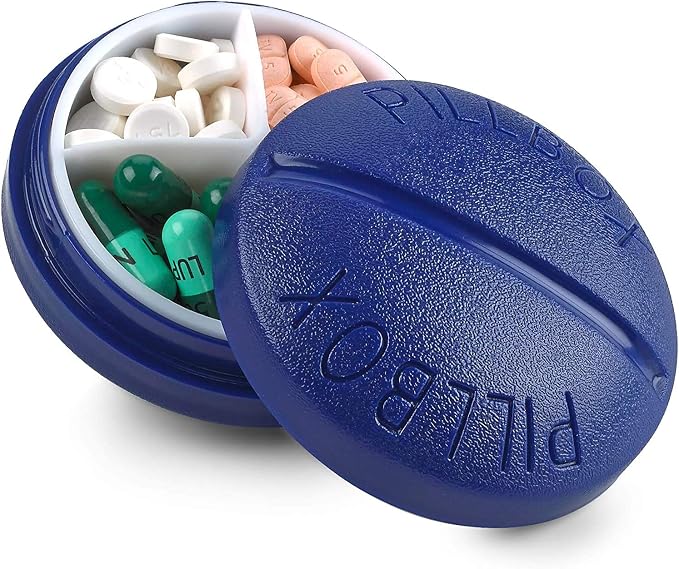 Pill Box Round for Travel by MEDca