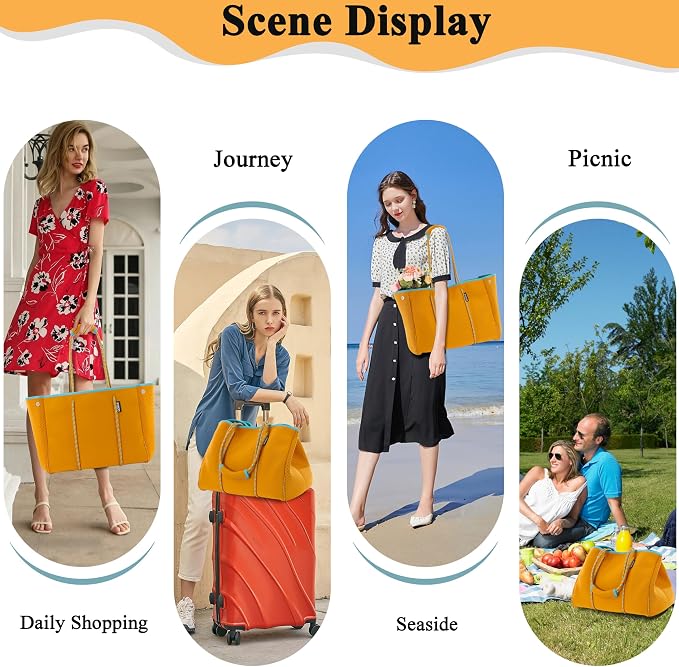 QOGiR Neoprene Multipurpose Beach Bag Tote - Image 7