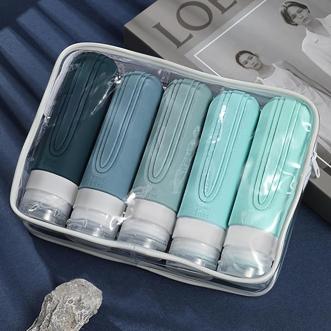 Travel Bottles for Toiletries, 5 Pack TSA Approved Travel Size Containers - Image 7