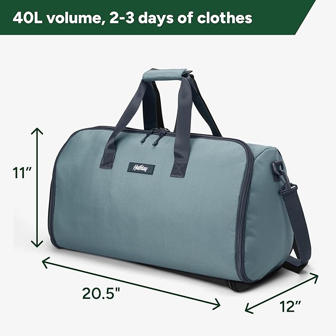 Halfday Convertible 2-in-1 Garment Duffel Weekender Bag 40L | Wrinkle-Free - Image 6