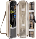 ALLCAMP Wine Tote Bag with Cooler Compartment，Picnic Set Carrying Two Sets of by ALLCAMPOUTDOORGEAR