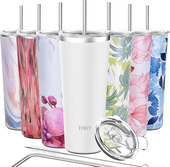 THILY Vacuum Insulated Tumbler Stainless Steel 26 oz Coffee Cup by THILY