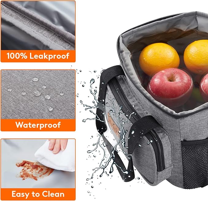 Lifewit Medium Lunch Bag Insulated Lunch Box Soft Cooler Cooling Tote - Image 4