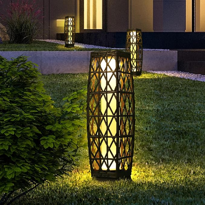 Solar Floor Lamp, Outdoor Floor Lamp, Solar Lanterns Outdoor Waterproof by OLYMSOLD