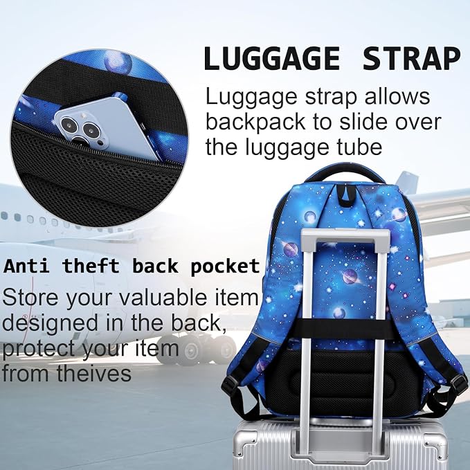 Laptop Backpack, Business Travel Anti Theft Slim Durable Laptops Backpack - Image 6