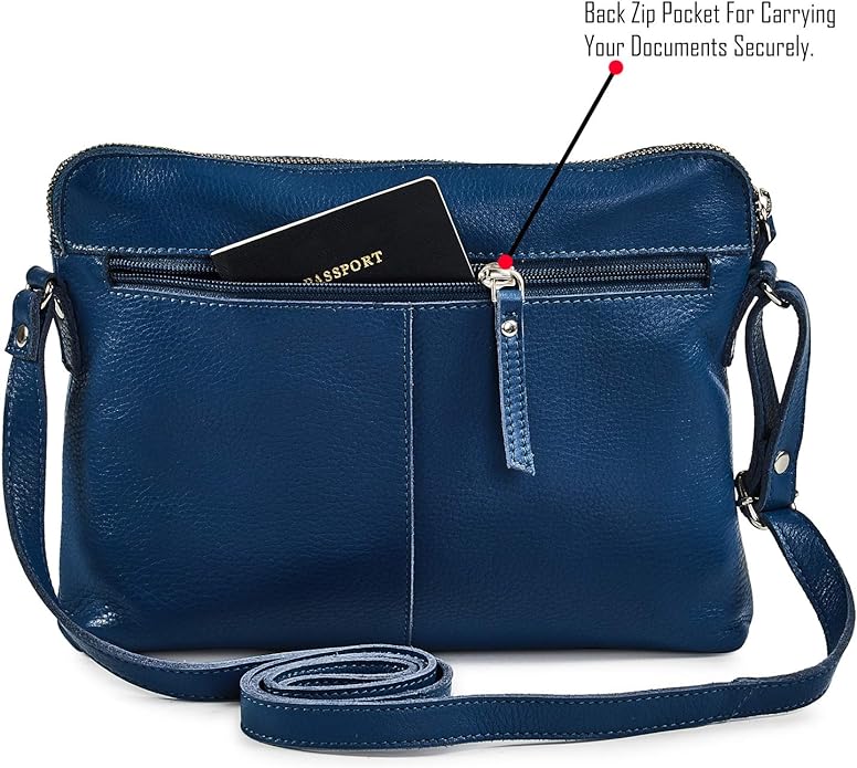 Wise Owl Accessories Small Soft Pebbled Real Leather Crossbody Handbags Purses - Image 5