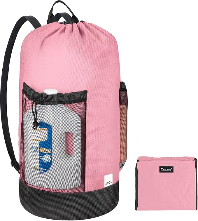 BALEINE 120L Laundry Bag Backpack, 900D Oxford Fabric Large Travel Laundry Bags by BALEINE
