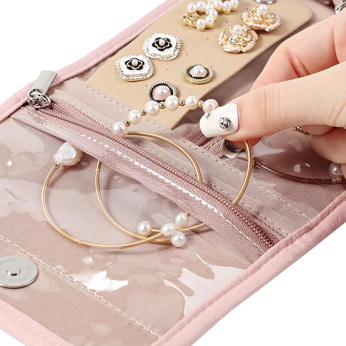 BELALIFE Travel Jewelry Case Organizer, Small Foldable Storage Roll - Image 7