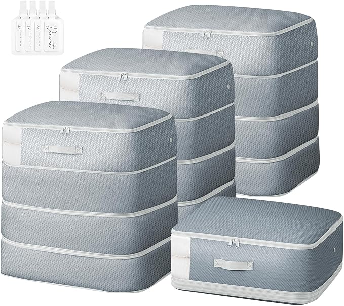 Comforter Storage Bag - 130L Large Capacity Blanket Storage Bags 4-Layer Ultra by EasortmPackingCubes