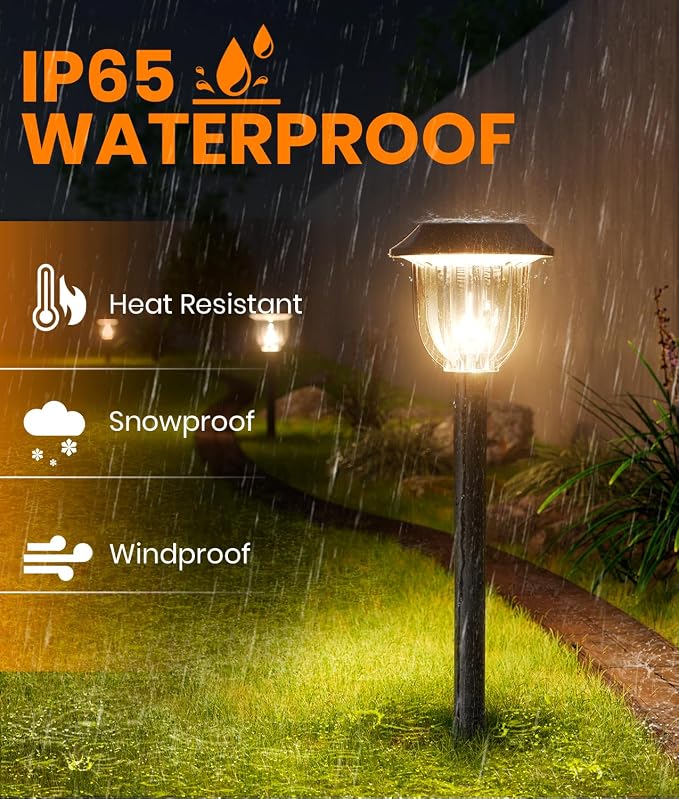 AOSEA Bright 10 Pack Solar Lights Outdoor IP65 Waterproof, LED Solar Lights - Image 6