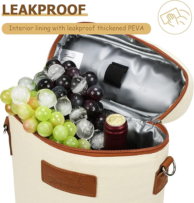 Tirrinia 2 Bottle Wine Gift Tote Carrier - Image 2