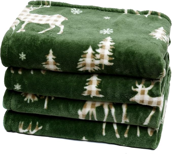 PHF Printed Fleece Blanket King Size, No Shed No Pilling Ultra Soft Plush Cozy by PHF