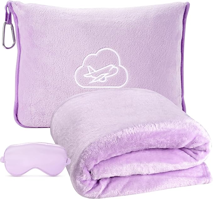Travel Blanket, 3-in-1 Ultra-Soft, Warm & Lightweight Travel Blanket Airplane by Unknown
