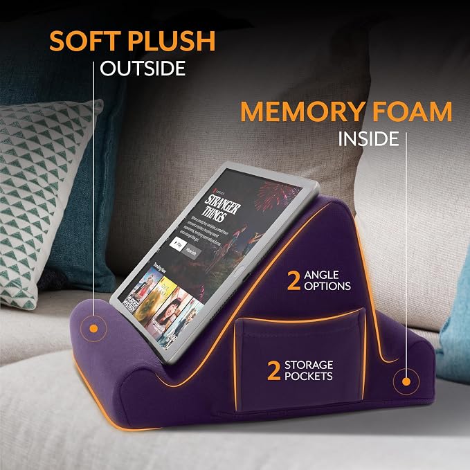 Brookstone, Memory Foam Lap Desk Tablet Holder, Holds Phones, E-Book Readers - Image 5