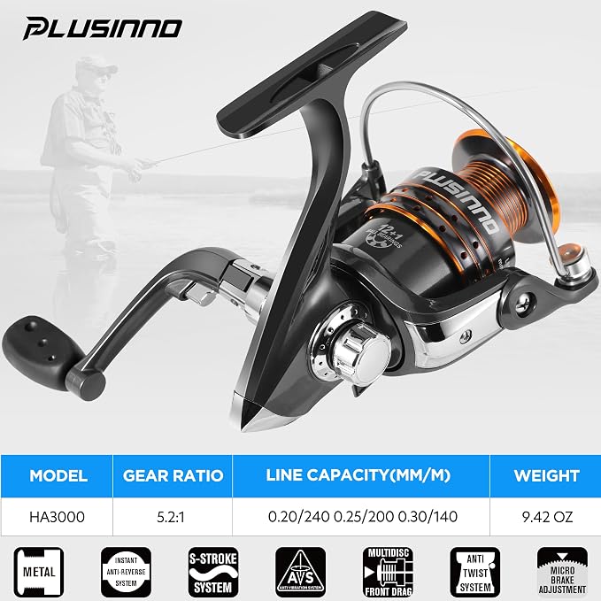 PLUSINNO Fishing Rod, Telescopic Fishing Rod and Reel Combo, Collapsible Travel - Image 3