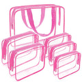 APREUTY Clear Makeup Bags, TSA Approved 6 Pcs Cosmetic Makeup Bags Set Clear PVC by WelcometoAPREUTY