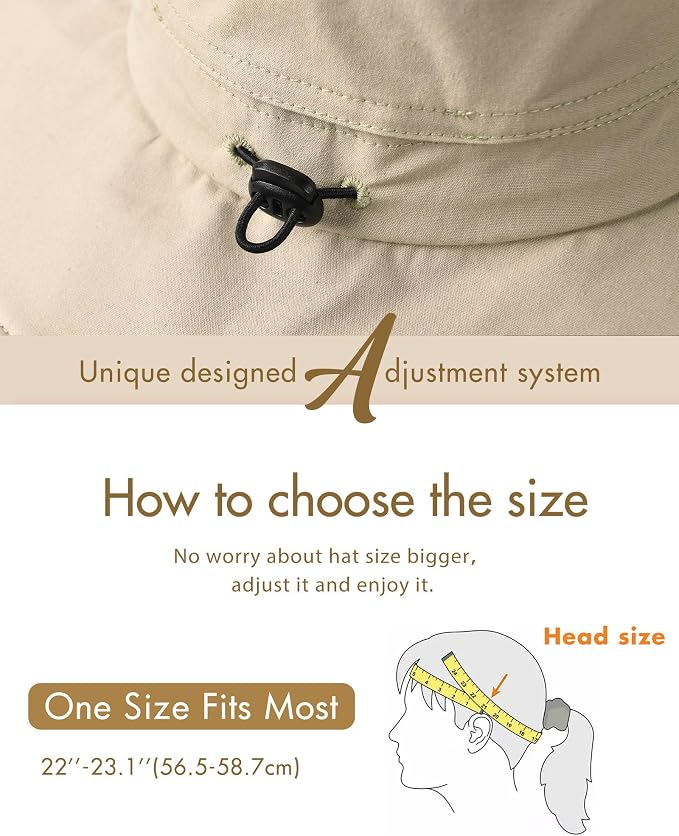 Sun Hats for Women Gardening Hat Wide Brim Ponytail Beach Sun Protection - Image 4