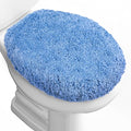 Microfiber Elongated Toilet Seat Cover 19.5"x 15" Machine Washable Solid Toilet by Baahrnom